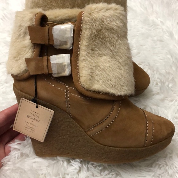 Zara Women’s Wedge Boots - Picture 2 of 7